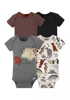 推荐Baby Boys Set of 4 Dinosaur Bodysuits商品