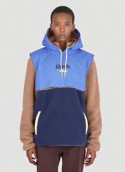 Fila | Borg Hybrid Hooded Sweatshirt in Brown商品图片,4折