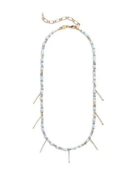 Anni Lu | Silver Lining Beaded Chain Necklace in 18K Gold Plated, 15",商家Bloomingdale's,价格¥841