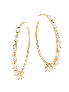 商品Chandelier 18K-Gold-Plated & Cubic Zirconia Hoop Earrings图片
