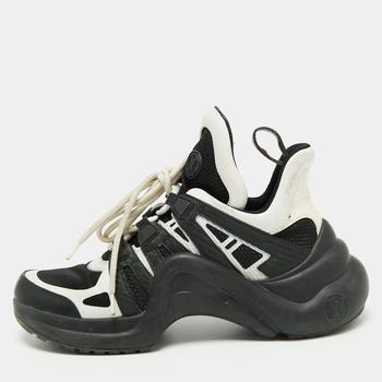 lv鞋, [二手商品] Louis Vuitton | Louis Vuitton Black/White Nylon and Leather Archlight Low-Top Sneakers Size 37商品图片 满1件减$100, 满减