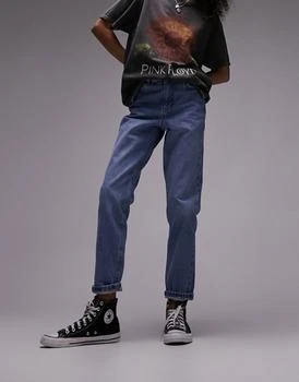 Topshop | 牛仔裤 Mom jeans in mid blue,商家ASOS,价格¥286