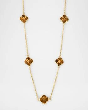 Jan Leslie | Five Petal Gemstone Station Necklace,商家Neiman Marcus,价格¥5546