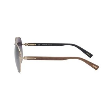 推荐Chopard Shiny Rose Gold, Brown & Smoke Gradient Aviator Sunglasses SCHC89-300P商品