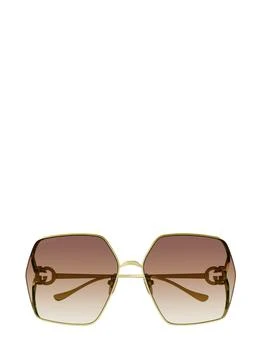 Gucci | Gucci Eyewear Oversized Rectangular Sunglasses 7.6折, 独家减免邮费