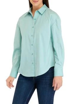 Cupio | Womens Long Sleeve Drop Shoulder Poplin Shirt,商家Belk,价格¥155