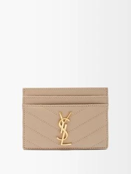 Yves Saint Laurent | YSL-monogram quilted-leather cardholder 