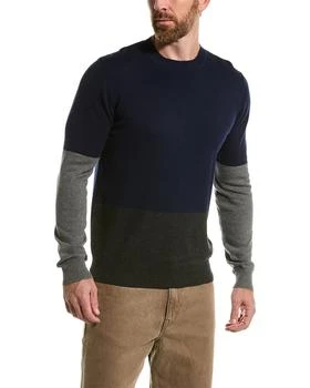 推荐Loft 604 Colorblocked Wool Crewneck Sweater商品