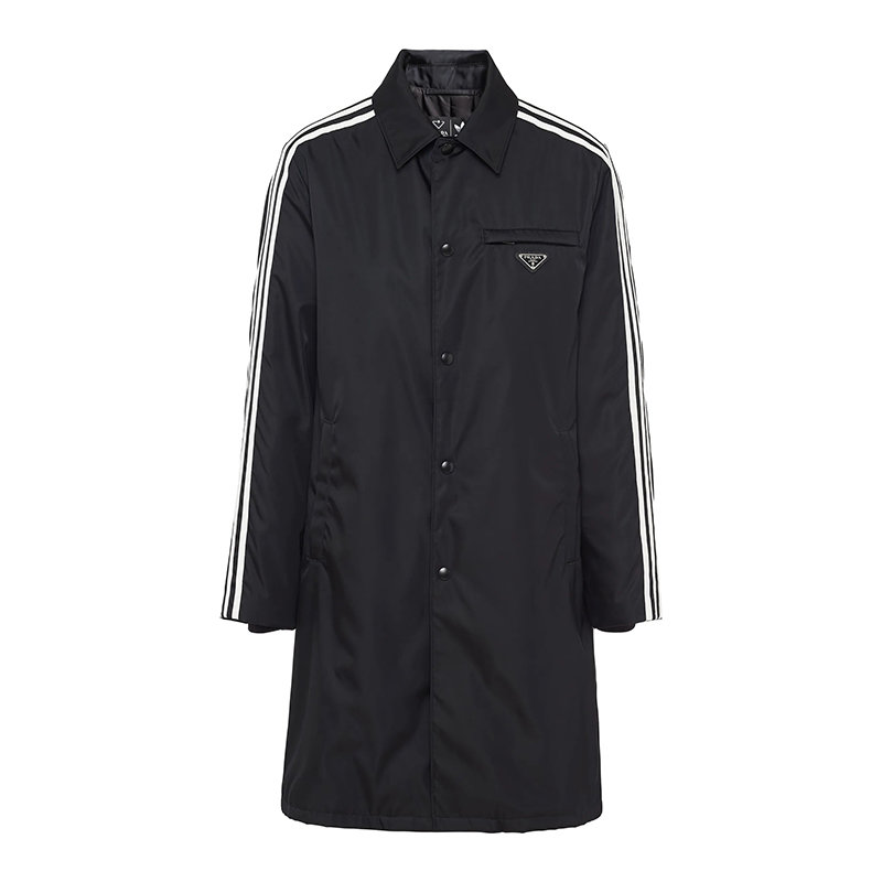 Prada | 【预售3-7天】PRADA/普拉达 22年早春 ADIDAS联名系列 男女同款黑色再生尼龙风衣SGB937_1WQ8_F0002_S_212商品图片,8折, 包邮包税