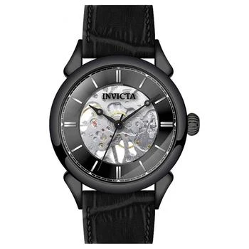 Invicta | Invicta Men's Watch - Vintage Mechanical Black Case Leather Strap | 38174 额外9折x额外9折, 额外九折