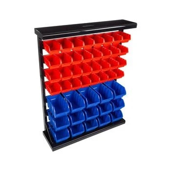 47 Bin Storage Rack organizer - Wall Mountable Container with Removable Drawers by Stalwart