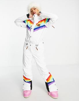 商品Old School Ski | OOSC Rainbow Road ski suit in white,商家ASOS,价格¥1339图片