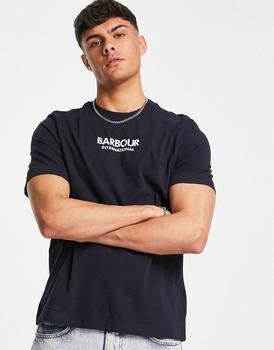 Barbour International, Barbour International | Barbour International Formula centre logo t-shirt in black商品图片 