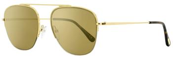 tom ford墨镜精选, Tom Ford | Tom Ford Men's Semi-Rimless Sunglasses TF667 Abott 30G Yellow Gold/Havana 58mm商品图片 3.1折