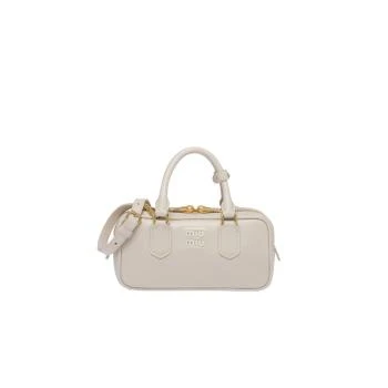 推荐包邮包税【预售7天发货】 MIUMIU缪缪 23秋冬 女士 手提包 Sac à main Arcadie en cuir 5BB142_2F8K_F0K74_V_OOO商品