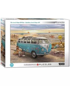 University Games | Eurographics Incorporated American Classics the Love Hope Volkswagen Bus By Greg Giordano Jigsaw Puzzle, 1000 Pieces,商家Macy's,价格¥132