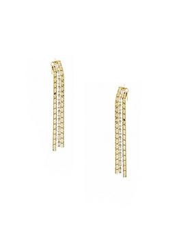 商品ROSANTICA | Clara Goldtone & Crystals Long Fringe Earrings,商家Saks Fifth Avenue,价格¥2128图片