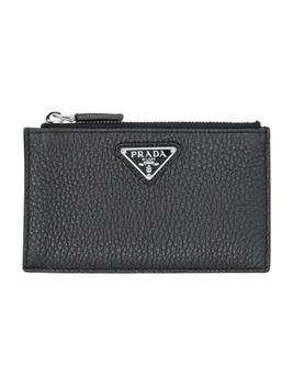 Prada | Prada Zipper Leather Card Holder,商家Baltini,价格¥3210