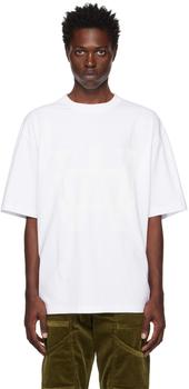 We11done | White 'WD' T-Shirt商品图片,3.7折