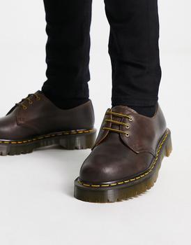 推荐Dr Martens 1461 bex 3 eye shoes in dark brown商品