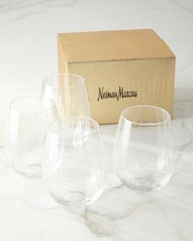 商品Neiman Marcus | Cut Stemless Wine Glasses, Set of 4,商家Neiman Marcus,价格¥836图片