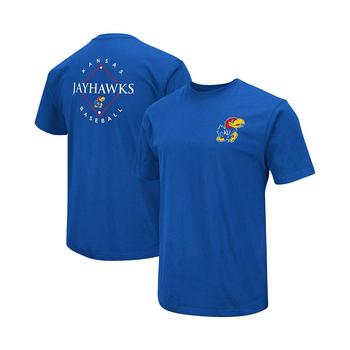 商品Colosseum | Men's Royal Kansas Jayhawks Baseball On-Deck 2-Hit T-shirt,商家Macy's,价格¥192图片