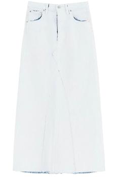 MAISON MARGIELA | PAINT EFFECT DENIM MAXI SKIRT商品图片,8折×额外7折, 额外七折