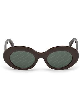 推荐Oval Acetate Logo Sunglasses/51MM商品