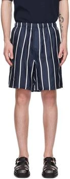 AMI | Navy Striped Shorts 