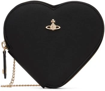 Vivienne Westwood | Black Saffiano Heart Crossbody Bag 独家减免邮费