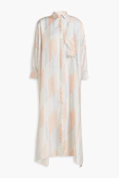 Jil Sander | Pleated printed silk-twill midi shirt dress商品图片,2.5折