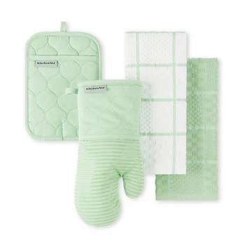KitchenAid | Quilted Cotton Terry Cloth Kitchen Towel, Oven Mitt, Potholder 4-Pack Set,,商家Macy's,价格¥367