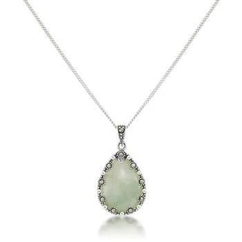 Macy's | Faceted Jade Teardrop Pendant and a Curb Chain,商家Macy's,价格¥1116