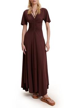 A.L.C., A.L.C. | Nina Ruched Beaded Maxi Dress商品图片 3.9折
