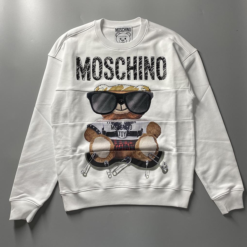时尚莫斯奇诺卫衣男装, Moschino | MOSCHINO 男士白色圆领小熊卫衣 ZV1702-5227-1001商品图片 独家减免邮费