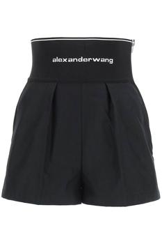 Alexander Wang | Alexander Wang Elastic Logo Waistband Shorts商品图片,9.6折