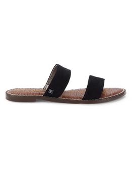 美国sam edelman拖鞋, Sam Edelman | Gala Faux Suede Dual-Strap Sandals商品图片 3.1折