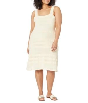 推荐Plus Size Striped Knit Sleeveless Dress商品