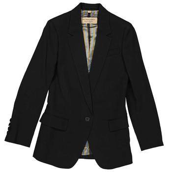 商品Burberry Slim Fit Topstitch Detail Wool Tailored Blazer Jacket图片