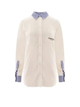 Burberry | Burberry Logo Print Long-Sleeved Shirt 7.6折