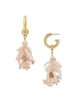 推荐Mermaid 24K-Gold-Plated Shell & Coral Drop Earrings商品
