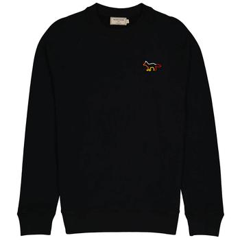 推荐Maison Kitsune Mens Black Crewneck Sweater, Size Small商品