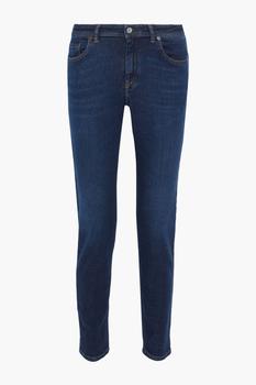 推荐Climb faded mid-rise skinny jeans商品