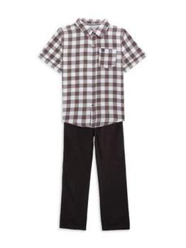 Calvin Klein | Little Boy’s Gingham Shirt & Pants Set 4.7折