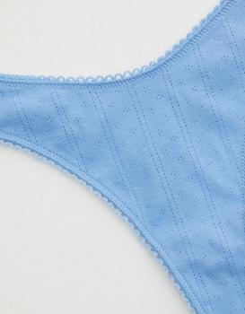 Aerie | Aerie Pointelle High Cut Thong Underwear商品图片,