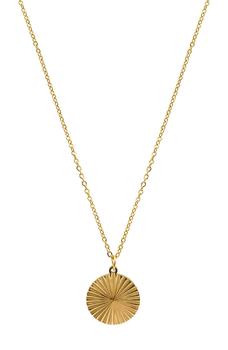 推荐14K Gold Plated Medallion Burst Pendant Necklace商品