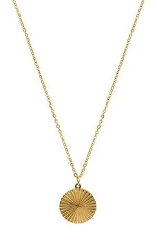 ADORNIA | 14K Gold Plated Water Resistant Medallion Burst Pendant Necklace 2.9折, 独家减免邮费