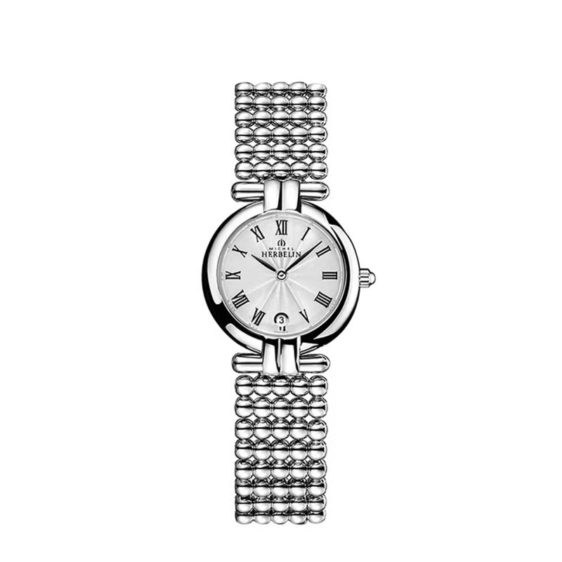 推荐法国Herbelin赫柏林 女士石英珍珠手表满天星进口名表商品