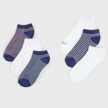 推荐Nautica Womens Stripe Low Cut Socks, 6-Pack�商品