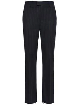 Bottega Veneta | Pinstripe Wool Slim Leg Pants 